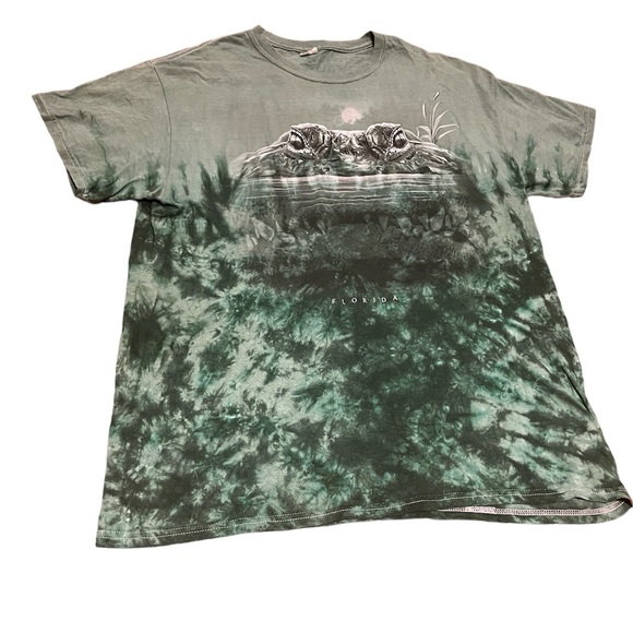 Florida Alligator Green Tie Dye tee - Picture 2 of 5